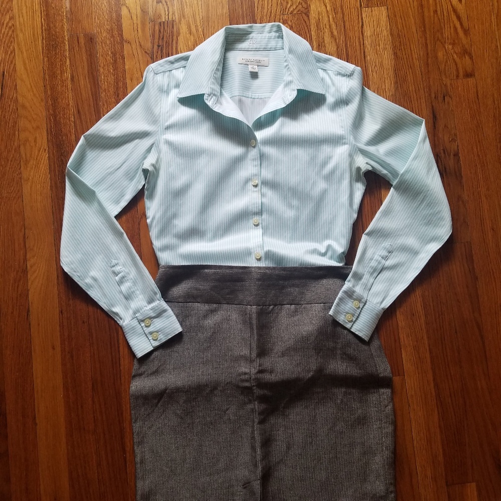 Banana Republic non-iron fitted striped shirt